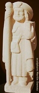 Saint Jacques, sculpture de Martin Damay, reproduction interdite